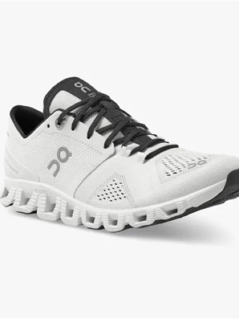 On Women’s Running Shoe — White with Black Accents